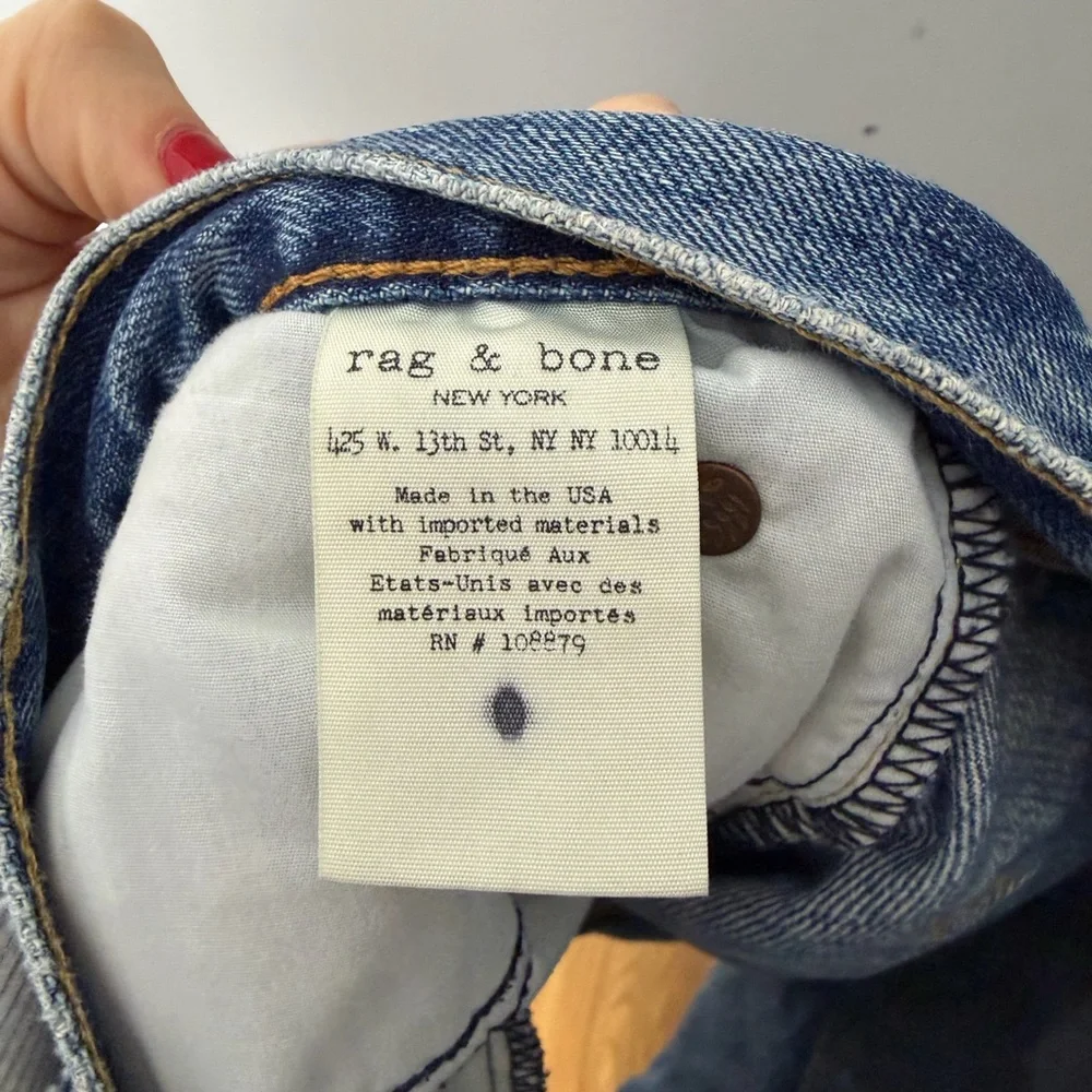 Rag & Bone Denim Cut Off Shorts Jeans Cotton Raw Hem Size 28 707